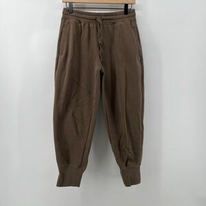 Fabletics Women S Brown High Waisted‎ Go-To Tapered Jogger Sweatpants Pockets
